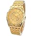 Teresamoon watch, Luxury Metal Stainless steel Quartz Wrist Watch (Gold)