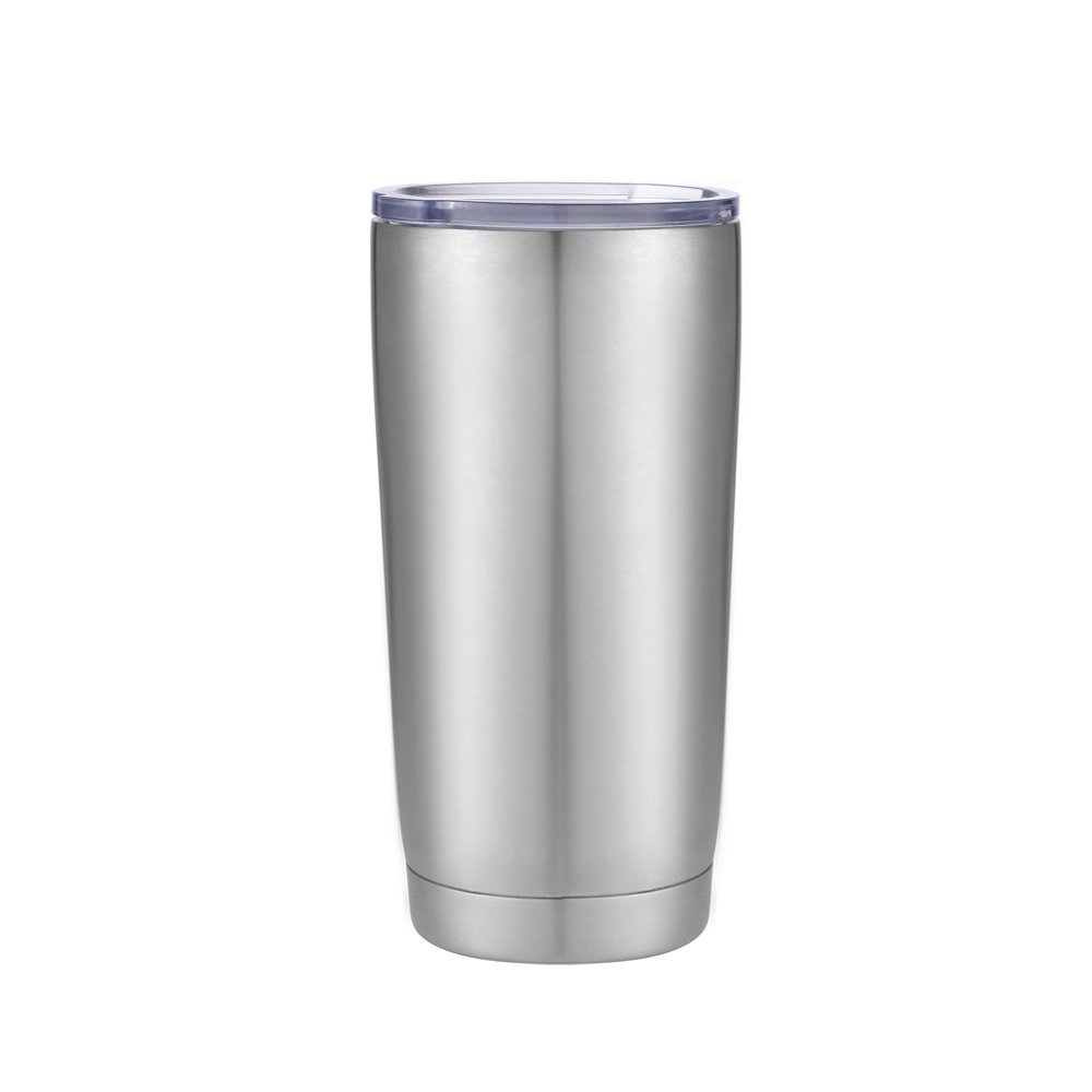 Gteller 20 oz Stainless Tumbler, Double Wall Stainless Steel Insulated Travel Mug for Keep Hot and Cool (Stainless Steel) — image 1