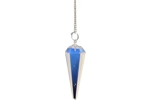 SAJTOX Natural Crystal Pendulum for Divination – Dowsing Pendulum with Chain & Crystal Ball for Reiki Healing, Chakra Balancing, and Spiritual Energy Work