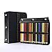 YOUSHARES 54 Slots Pencil Sleeve - Standard 3 Ring Binder Designed Pencil Page Compatible with 216 Slots Pencil Case for Watercolor Pencil, Gel Pen & Cosmetic Brush (Black)