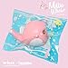 Ibloom Millie The Whale Cute Animal Slow Rising Squishy Toy (Light Pink, Peach Scented, 4 Inch) [Kawaii Squishies for Birthday Gift Boxes, Party Favors, Stress Balls for Kids, Girls, Boys, Adults]
