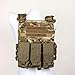 Outry M4 M16 AR-15 Type Magazine Pouch Mag Holder - Triple/Double/Single Airsoft MOLLE Mag Pouch - Velcro Closed Flap Version - Triple - Tan/Coyote Brown