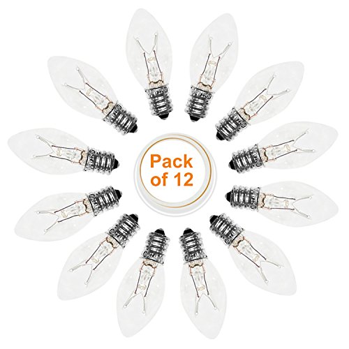 Salt Lamp Light Bulbs, Himalayan Salt Lamp Replacement Bulbs 15 Watt E12 Socket Long Lasting Incandescent Light Bulbs -12 Pack