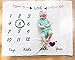 BeautifulLife Baby Milestone Blanket Photo Props - Premium Fleece Blanket, Infant Newborn Baby Boy Girl Photography Backdrop, Fluffy Soft Swaddling Blanket, Weekly Monthly Yearly Photo for New Mom