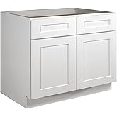 Lieeres Kitchen Base Cabinet, RTA Cabinet, White Shaker Cabinet, Plywood Box, Adjustable Shelf, Storage, Painted, Soft Close,