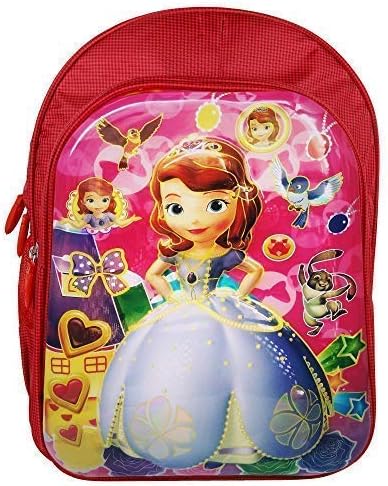 RBRN Sofia 3D Effect Lightweight School Bag Suitable for 5-7 Years (Red)