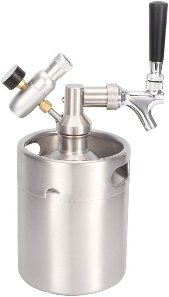 Pressurized Beer Mini Keg System 2L Stainless Steel