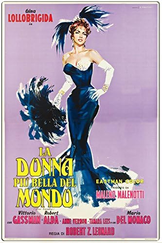 Retro Movie La Donna Piu Bella Del Mondo, 1955, R. Fratini Metal Wall Plaque