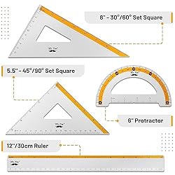 Mr. Pen- Geometry Set, Yellow Stripes, 4