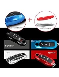 Juego de 3 carcasas para mando a distancia compatibles con Porsche, Jaronx brillante para llavero, pintadas, sin llave, protectores de piel (compatible con: Porsche Boxster Turbo Cayenne Panamera Macan Cayman 911)