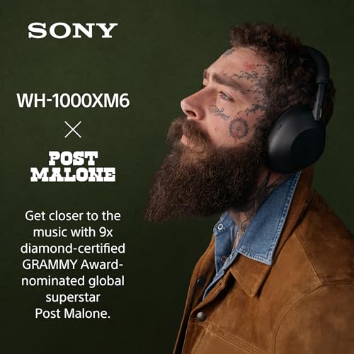 Sony WH-1000XM6 Los mejores auriculares inalámbricos con cancelación de ruido, procesador HD NC QN3, 12 micrófonos, optimizador NC adaptativo, dominado por ingenieros, calidad de estudio, batería de 30 horas, azul medianoche