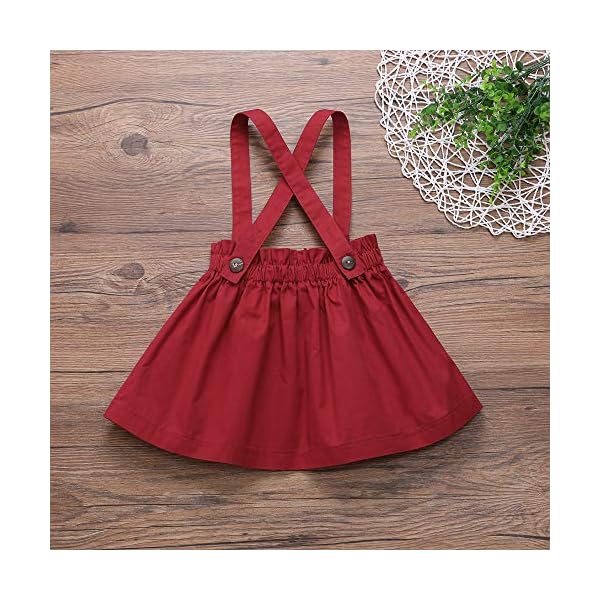 YOUNGER STAR Toddler Girls Outfits 3pcs Baby Romper Clothes Set Girl Floral Jumpsuit+Strap Skirt Outfits - Image 4