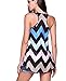 Women's Racerback Print Zig-Zag Tank Top Loose Sleeveless Shirt