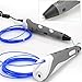 Magicpen 3D Printing Pen Stereoscopic Drawing Doodler with Free ABS Filament 3D Doodle Pen for Kids Drawing + Arts + Crafts Printing Gray Color