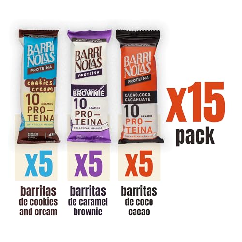 Barrinolas Proteína Mix Pack 15pz 10g Proteína