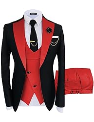 Wangyue Tuxedo for Men Red Double Breasted Mens