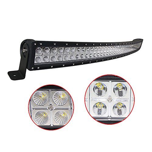 288W 50inch CREE Curved Led Light Bar Spot Flood Combo Beam SUV Boat