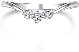 Blossom and Hue 18K Gold Plated Sterling Silver & Cubic Zirconia Curved Wedding Band