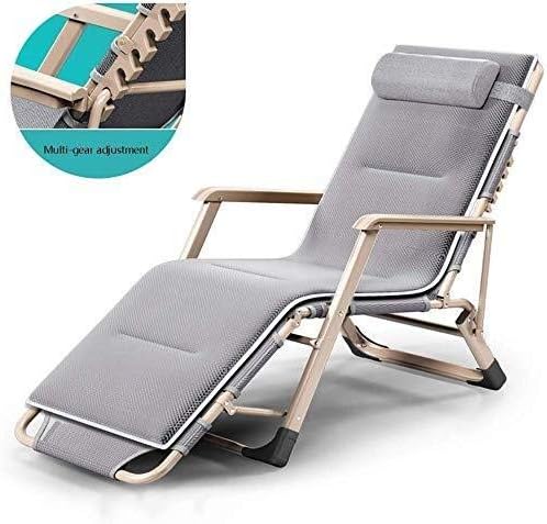 Rtg Cozy Recliners Lounge Chaise Gray Heavy Duty Folding Zero Gravity Chair,Portable Garden Reclining for Patio Beach Lawn Deck,Supports 440lbs (Color:with Breathable Cushion) Beautiful