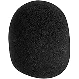 OnStage Foam Ball-Type Microphone Windscreen, Black