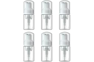 MKLZ 6 Pcs Empty Foam Pump Bottle 1oz/30ml Travel Size Plastic Pump Bottle Soap Bottle Portable Small Hand Sanitizer Dispenser Bottles, Refillable Clear Instant Foaming Bottles for Hand Lotion Shampoo