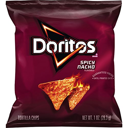 Doritos Spicy Nacho Flavored Tortilla Chips, 1 Ounce, 40 Count