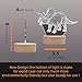 Huaker 3D Dinosaur Night Light for Kids, 3D Illusion Lamp 2 Different Acrylic Dinosaur and 7 Color Change Decor Lamp with Remote Control for Living Bed Room for Boys and Girls Birthday Gifts(Wood)