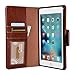 ipad Mini 4 Case, Arae ipad Mini 4 Wallet case,Flip Folio [Kickstand Feature] PU Leather Wallet case Cover with auto Sleep/Awake Function for New ipad Mini 2015 (Brown)