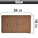 BIGA Home Entrance Door Mats 30'' x 18 '' Washable Non-Slip Entryway Rug Inside Outside Welcome Mat for Front Door, Back Door, Patio, House Entry, Grey