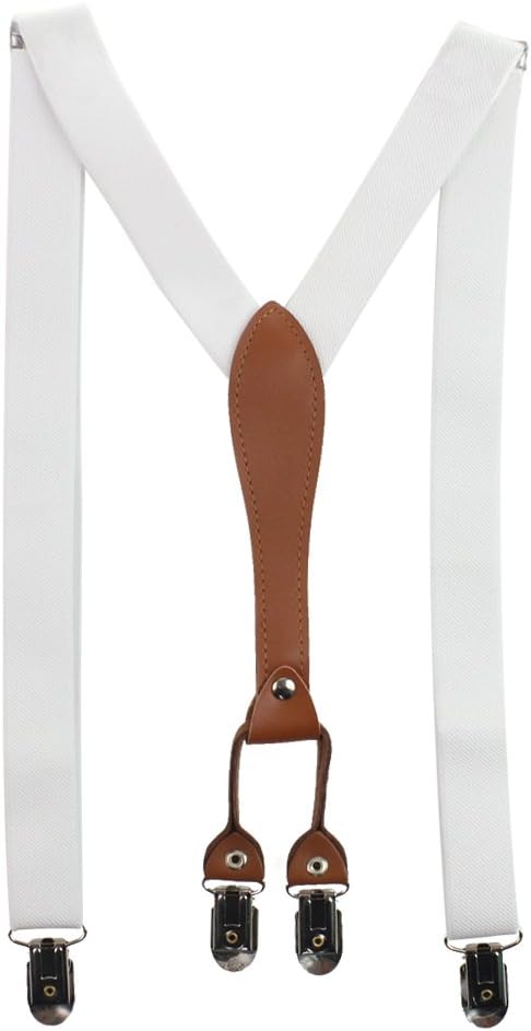 Habi Multi Striped Elastic Suspenders Y Shape Designs Length for Men and Women with the Strong Clips Playshoes in Various Designs