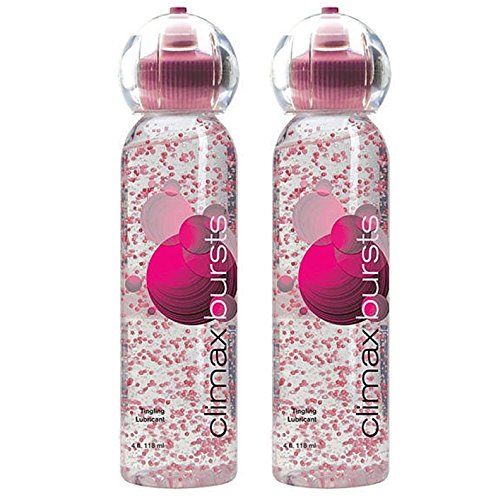 Climax Bursts TINGLING with Bursting Beads Water Based Sex Lubricant : Size 4 Fl. Oz. (Pack of 2)