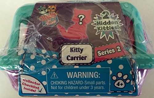 NEW SERIES 2! Kitty In My Pocket Carrier w 2 kittens Teal Pu