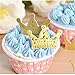 Yunko 100 Pcs Golden Crown Cupcake Toppers Cake Decoration Birthday Party Favors