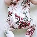 GRNSHTS Toddler Baby Girls Full Flower Print Long Romper (70 cm / 0-6 Months, White)