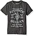 U.S. Polo Assn Little Boys' Short Sleeve Crew Neck Half Burnout Graphic T-Shirt, Black Heather, 5/6
