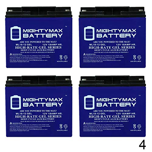 Mighty Max Battery 12V 18AH Gel Battery Replaces E-Wheel EW-36 Mobility Scooter - 4 Pack Brand Product (Best Rated Mobility Scooters)