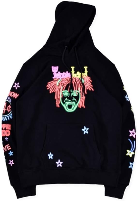 Suclap Fashion Hip Hop Trippie Letter Printed Cotton Casual Pullover Hoodie for Men/Women