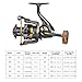 WATERFLY Fishing Spinning Reel, Lightweight Smooth Powerful Spinning Reel for Left & Right Hand Salt & Fresh Water Fishing