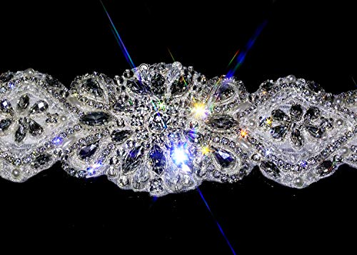Lovful Womens Rhinestone Sash Belts for Dresses Bridal Belt Crystal Wedding Bridesmaid Belt,Ivory