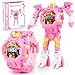Transform Rescue Robots Toys for 3 4 5 6 7 Year Old Girls, Kids Multi Function Digital Deformation Wristwatch Assemble Toy
