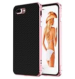Nicest Hybrid Cute Awsome iPhone 7 Plus Case Dreamfly ultra-thin flexible Inner Protection and Reinforced Hard Bumper Frame for girly iPhone 7 Plus-Rose Gold
