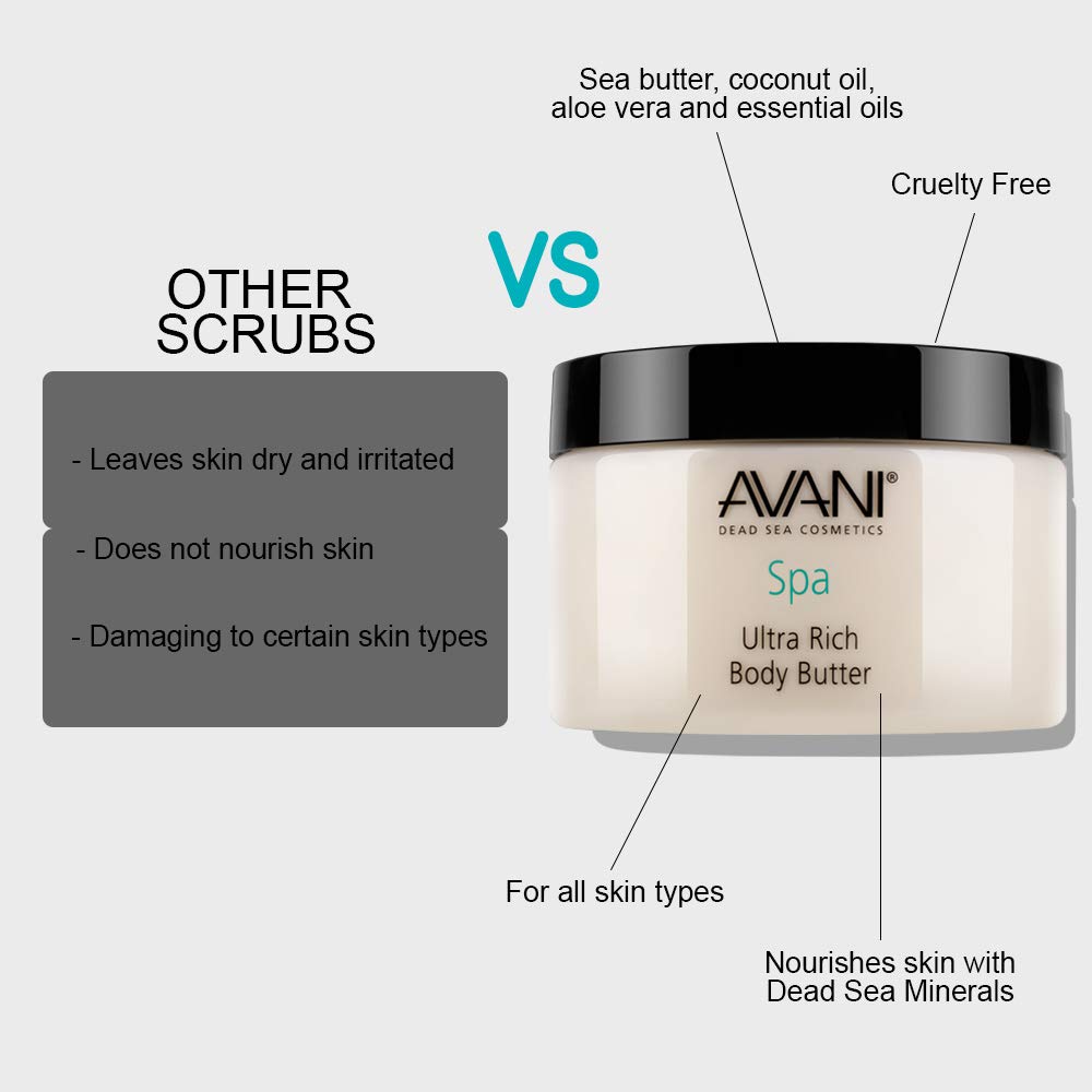 AVANI Classics Ultra Rich Body Butter | Includes Shea Butter, Aloe Vera, & Essential Oils | Leaves Skin Soft & Silky Smooth | Citrus and Vanilla - 9.35 oz. : Beauty