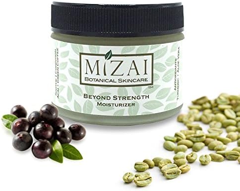 Organic Raw Vegan Face Moisturizer Enriched with Superfoods, 100% Natural BEYOND STRENGTH for Dry Sensitive Skin with Aloe Vera, Acai, Green Coffee and Turmeric