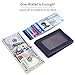 kinzd Slim Wallet with Money Clip RFID Blocking Minimalist Bifold Wallet for Men Genuine Leather Front Pocket Card Holder