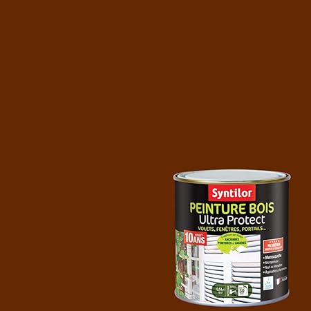 Syntilor Peinture Bois Ultra Protect Brun Normand Satine Ral 8014 0 5l Amazon Fr Bricolage