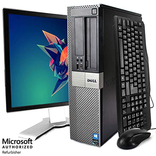 Dell Wireless Desktop Computer Package Compatible with Dell Optiplex 980, Intel Core i5 3.2GHz, 4 GB RAM, 500 GB HDD, 19″ LCD, DVD, Keyboard, Mouse, WiFi, Windows 10 Home (Renewed)