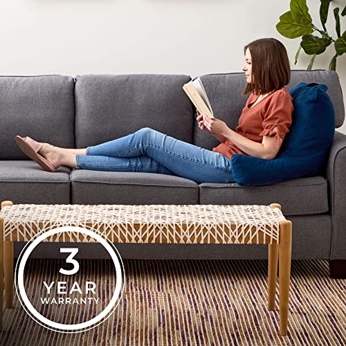 LINENSPA Reading Pillow with Shredded Memory Foam Back Pillow for