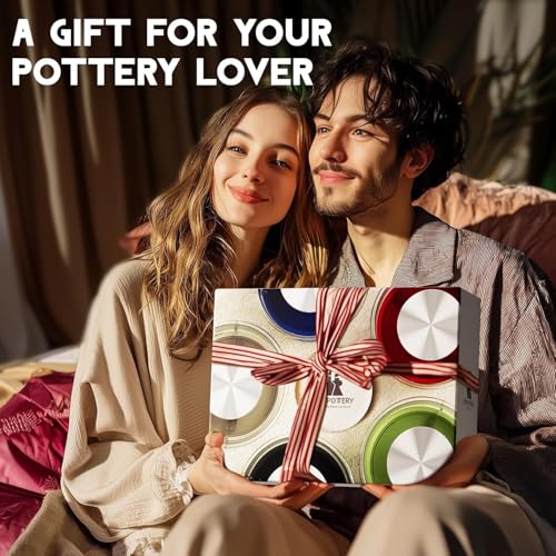 Innofans Electric Pottery Tower for Beginners and Pros - Complete Pottery Kit for Home with 1kg Clay, 0-200 RPM & Accessories, Silent Machine for DIY Creative Projects