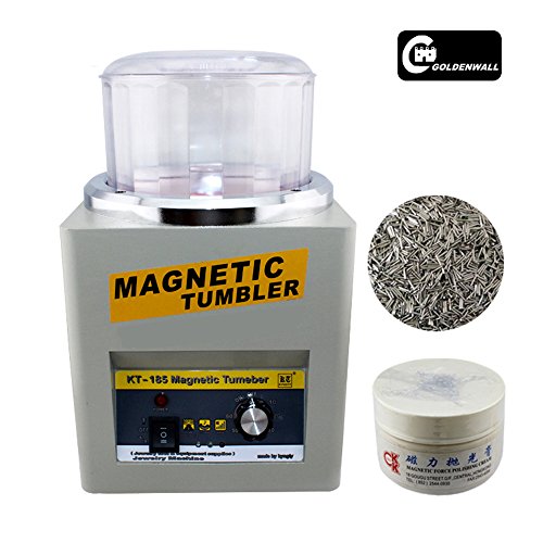 KT185 Magnetic Tumbler 185mm Jewelry Polisher Finisher Magnetic polishing machine with Magnetic Cream and Magnetic needle