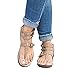 Womens Gladiator Sandals Flip Flop Straps Summer T-Strap Thong Roman Flat Shoes